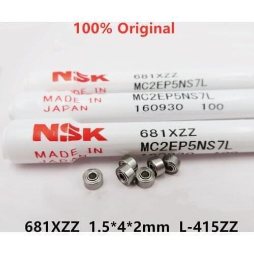 50pcs original NSK high speed bearing 681XZZ 1.5*4*2 mm L-415ZZ miniature ball bearings 1.5x4x2 model bearing