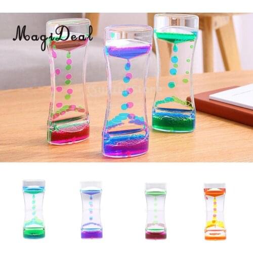 Acrylic Mix Color Liquid Timer Children Sensory Educational Time out Tool Home Room Office Desk Decor Novelty Friends Gift