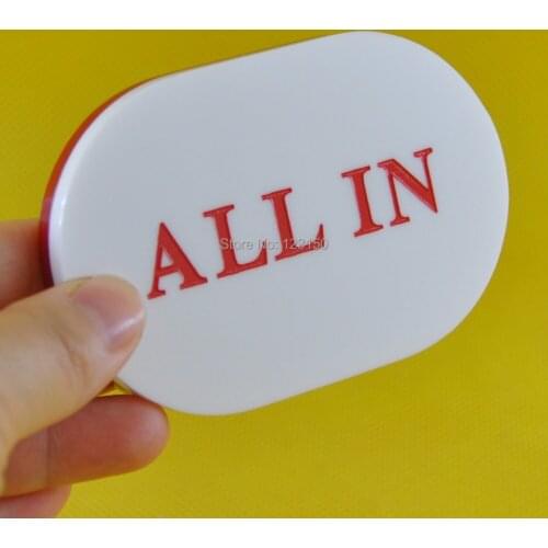 TA-031 Casino Game Accessories, Texas Holdem Game, Elliptical Acrylic ALL IN 2pcs