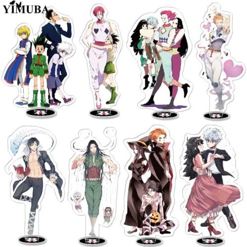 Japan Anime HUNTER x HUNTER Keychain Cartoon Acrylic Stand Figure Key Chain Cosplay Props Desk Decor Accessories Teens Fans Gift
