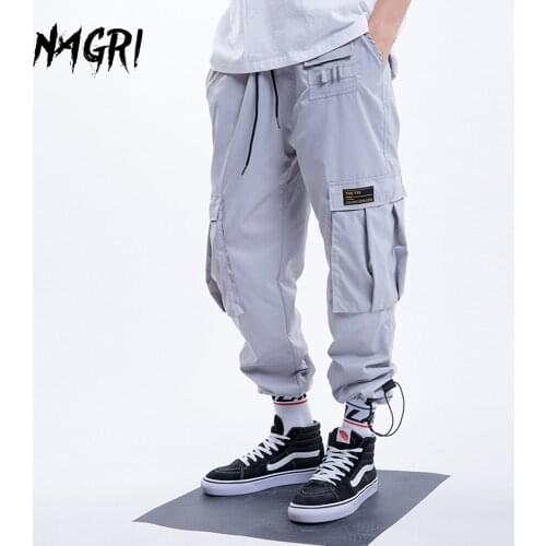 NAGRI Men Cargo Pants Military Tactical Pocket Joggers Hip Hop Trousers Male Casual Fashion Streetwear Sweatpants