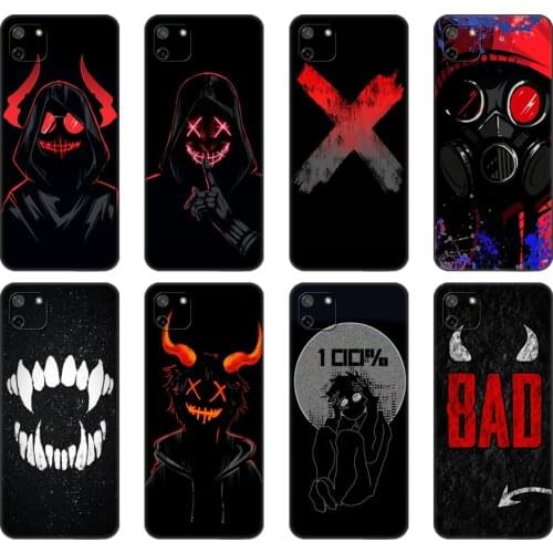 Black tpu Case For OPPO Realme C11 Case For Realme C 11 RealmeC11 Back RMX2185 Case Cover Bumper Devil Bad Boy Anime