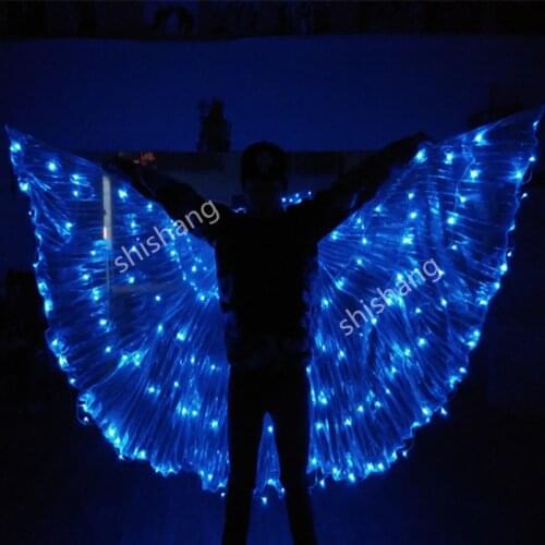 PF001 Colorful LED light luminous cloak Ballroom dance costumes wing dress suit dj dicso bar stage show party bellydance wears