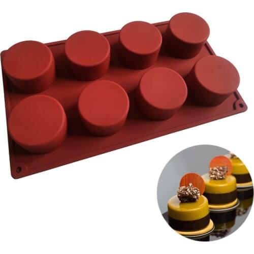 Round flexible mousse baking silicone mould silicone Soap fondant cake pudding ice mold pastry decoration bakeware tools