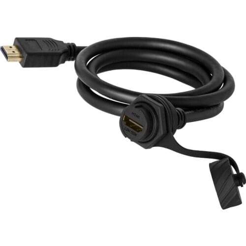 LSHITECH Extension Wire HDMI Connector HDMI-compatib Computer TV Cable Monitor Set-top Box Waterproof Data Adapter Aviation Plug