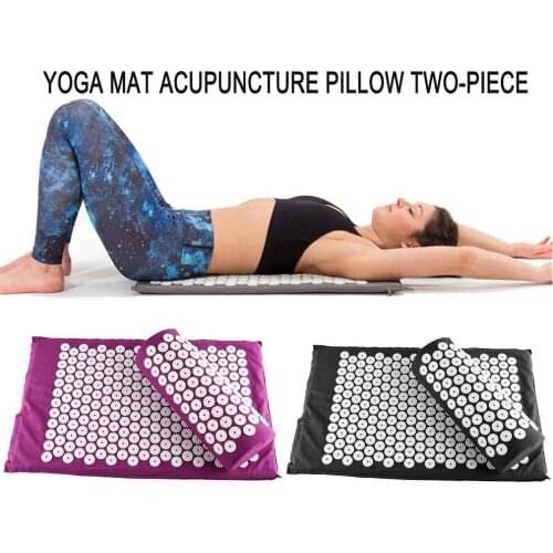 Massager Cushion Mat Set For Body Head Foot Neck Acupressure Relieve Stress Pain Aches Muscle Tension Spike Yoga Mat With Pillow