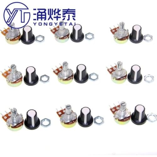 YYT 1Set=9pcs WH148 potentiometer package B1K 2K 5K 10K 20K 50K 100K 500K 1M 9 types