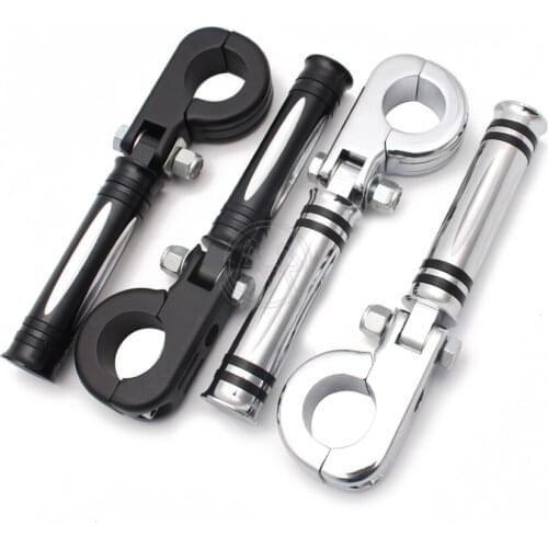 Motorcycle Aluminum+Rubber Anti-Slip Foot Pegs Foot Pedals Footrest+38mm Highway Bar Mount For Harley Honda Yamaha Suzuki