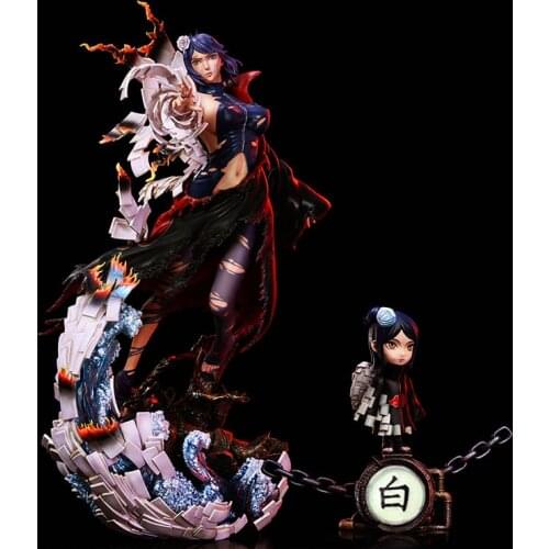 2021 New Scheduled style 36CM Anime Figure Naru Konan Scene Battle Damage Resin Figure GK Limited Statue Action Figure