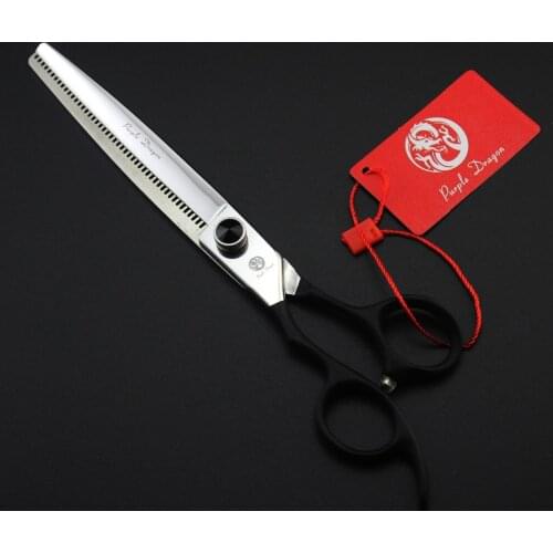 Left-Hander 7 inch BEST Hairdressing Scissors With Bag Japan 440C 62HRC Barber&#39s Shears Dogs Cats Pet Thinning Shears Hair