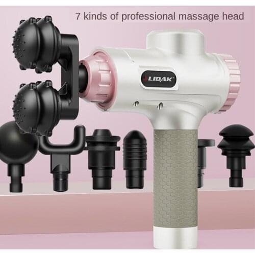 Update Double Heads Fitness Fascia Gun Muscle Massager Electric Shock Vibrating Deep Muscle Massage Gun Massagem Body Massager
