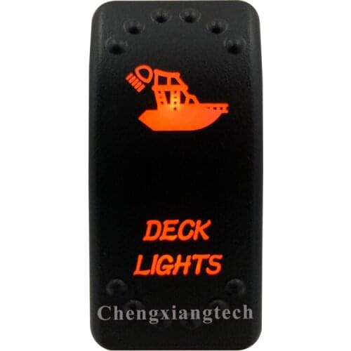 Orange Led Light - Car Boat Caravan Marine Rocker Switch- Laser Eatched- Deck Lights - for Carling ARB NARVA 4X4 -Waterproof