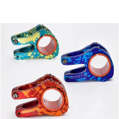 Mountain Bike Riser Colorful Downhill Aluminum Hollow Handlebar Stem Bicycle Cycling Accessories
