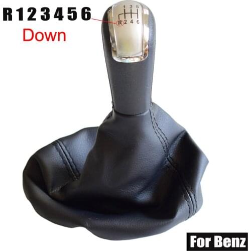 Gear Shift Knob Complete For Mercedes C-Class W202 W208 E-Class W203 S203/W168 1997-2004 Leather Gaiter Boot Cover