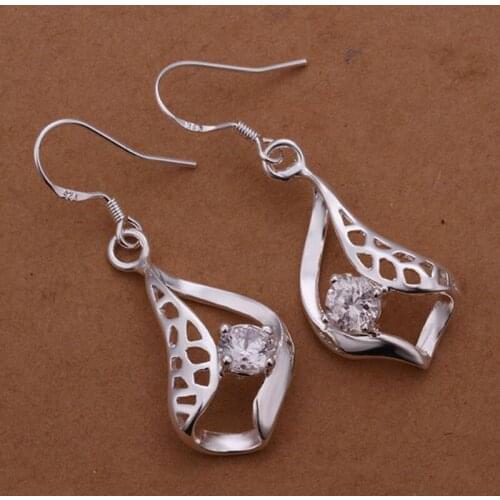 Fashion jewelry Earring For Women, Plated Earrings Pierced earrings twisted /NENAIQNZ XYFIQZQB silver color