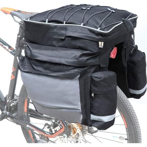 43L Bicycle Pannier Bag Rear Rack Bike Trunk Bag Luggage Pannier Back Seat Double Side Cycling Bycicle Bag MTB Bike Accessories