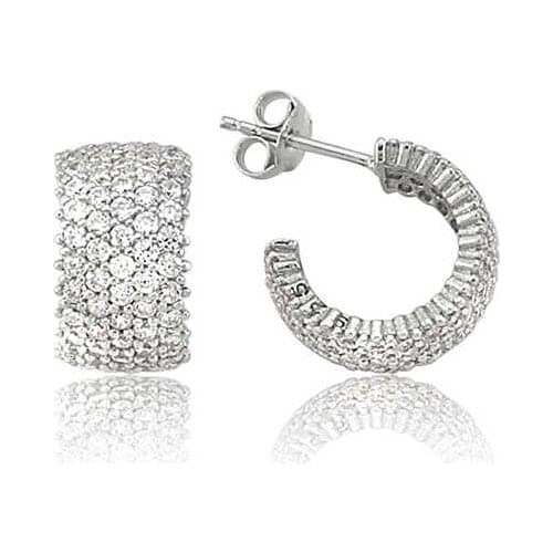 Tevuli 925 Sterling Silver Five Row Black Tamtur Earrings