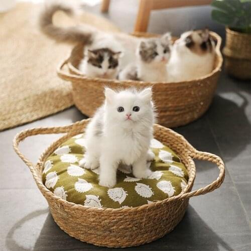 Woven Cat Litter Breathable Scratch-resistant/Wear-resistant Comfortable Luxury Villa Woven Straw Luxury Villa