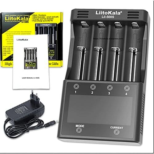 LiitoKala Lii-500S battery charger 18650 Charger For 18650 26650 21700 AA AAA batteries Test the battery capacity Touch control