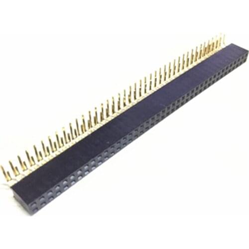 2.54mm spacing 2*40P double row female 80P double row female block 90 bent foot block plastic height H8.5