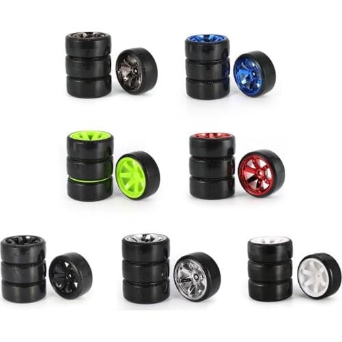 HOT!! 4Pcs RC Hard Pattern Drift Tires Tyre Wheel for Traxxas HSP Tamiya HPI 1:10 RC On-road Vehicle Drifting Car Hard Tyre Set