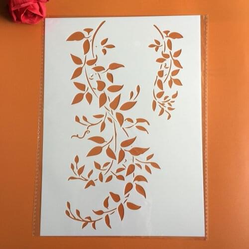 A4 29 * 21cm Tree vine Leaves DIY Stencils Wall Painting Scrapbook Coloring Embossing Album Decorative Paper Card Template