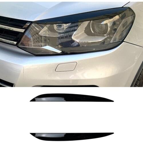 Car Headlights Eyebrow Eyelids Stickers ABS Trim Cover Accessories For Volkswagen Touareg 2010-2018 Car Styling
