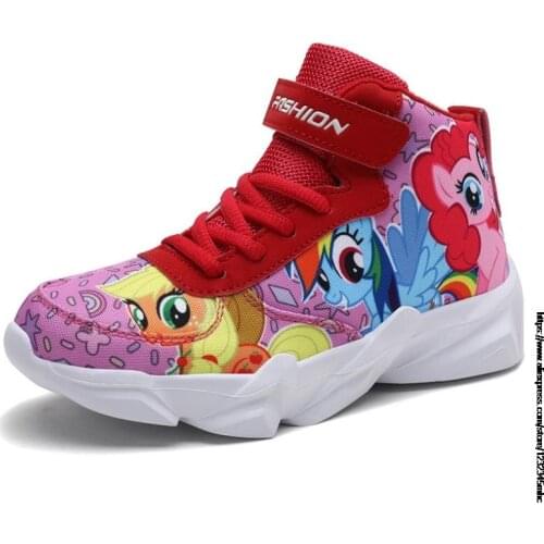 My Little Baby girl pony Children Casual Shoes Cartoon High Top Boys graffiti Shoes Student Girls Sneakers for Kids New Boots