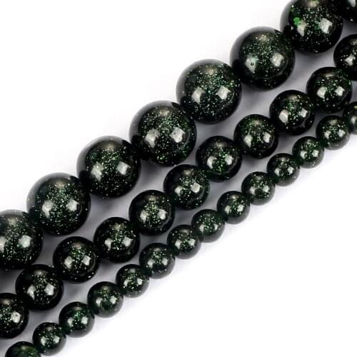 New Natural Green Sandstone Beads High Quality Onyx Round Spacer Loose Beads For DIY Jewelry Making Bracelet Necklace 4 6 8MM