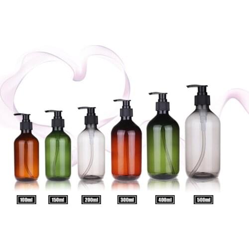 Black Green Gray 100ML 150ML 200ML 300ML 400ML 500ML 10PCS Empty Cosmetic Lotion Pump PET Bottles Cosmetic Packaging Container