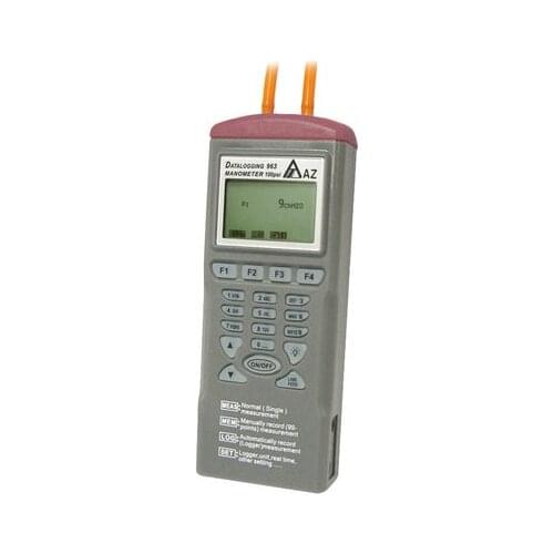 AZ9635 Digital Differential Pressure Datalogger Tester Meter Manometer with Software 11 Measuring Units