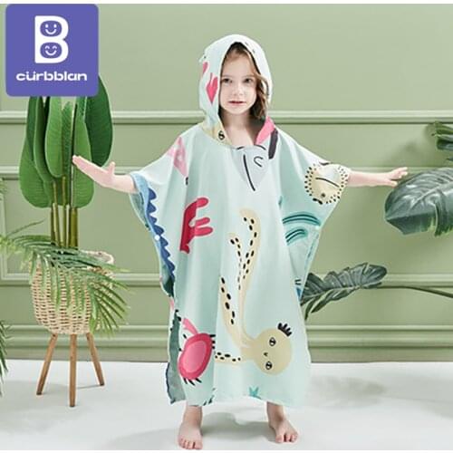 Curbblan Kids Cute Beach Towel Bathrobe Beaches Quick Dry Funny Bath Towels Children Swimming Portable Breathable Cooling Cloak