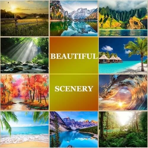 DIY Painting By Number Beautiful Scenery Landscape Drawing On Canvas Modern Wall Art Canvas Painting For Living Room Unique Gift