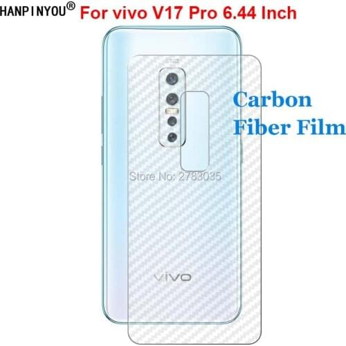 For vivo V17 Pro 6.44" Durable 3D Anti-fingerprint Carbon Fiber Back Film Screen Protector (Not Tempered Glass)