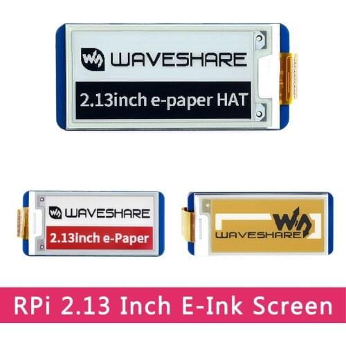 Raspberry Pi 2.13 inch E-ink Display Hat 250x122 Resolution e-Paper SPI Screen for Raspberry Pi 4B/3B+/3B/3A+/Zero for Arduino
