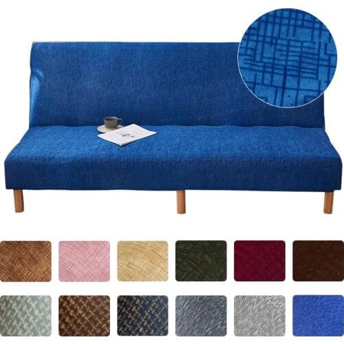 Elastic Stretch Sofa Bed Cover Living Room Folding Sofa Couch Cover Slipcovers Solid Color Geometric Print Sofa Bed Fitted Sheet