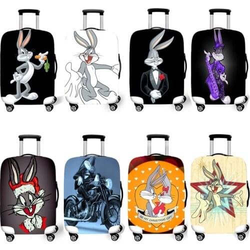 Elastic Luggage Protective Cover Case For Suitcase Protective Cover Trolley Cases Covers 3DTravel Accessories Bugs Bunny Pattern