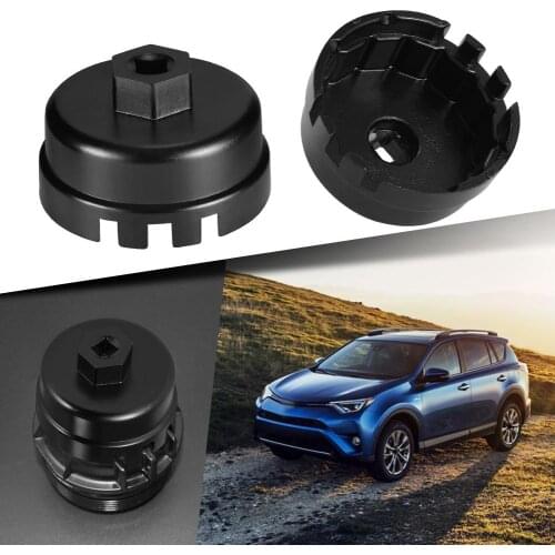 Oil Filter Cap Wrench 14 Flute Socket Remover Tool Black for Toyota Toyota 4-cylinder (1800cc-2000cc) 2009-2019 Voxy Wish