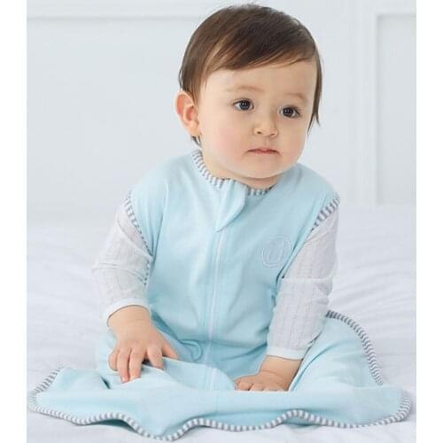 Newborn Cotton Sleeping Bag Baby Sleeveless Four Seasons Vest Sleepwear Bag Baby Breathable Siamese Sleeveless Sleeping Bag