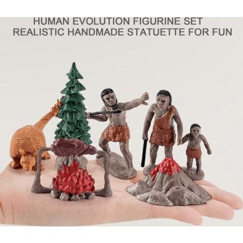 Simulation Animal Human EvolutionOf Man Primitive Human Model Figures Toy Collection Dolls Action Figures Teaching Material Toy