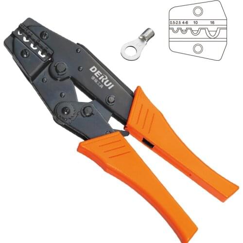 JoHigh European-style Flat Ratchet Terminal Crimping Tool 0.5-16mm² Crimping Ability