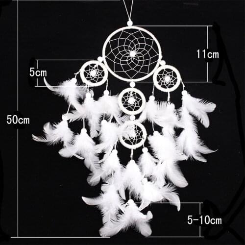 Rings Pure White Dreamcatcher Birthday Gift Home Hanging Decoration Colorful Lights Dreamcatcher Students Gift Night Light Penda