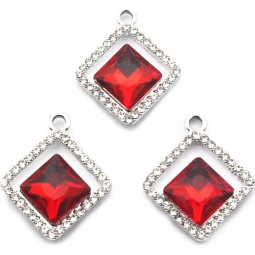 Hot selling 10pcs/lot Alloy Crystal Dangle Charms charms Pendant Hanging Bracelet Charm Necklace