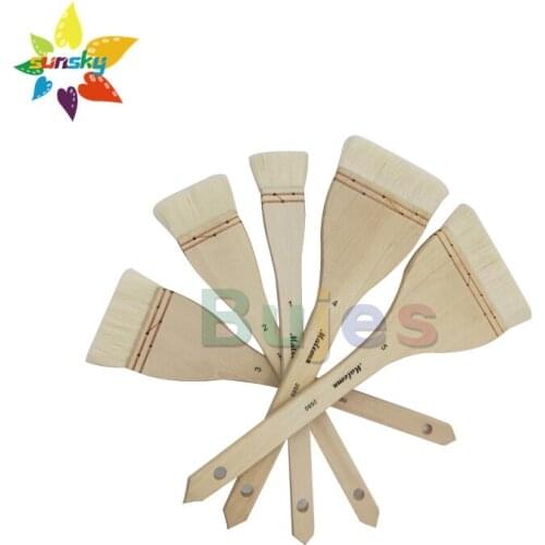 MALEONN 2680 High grade Wool watercolor brush Wooden baking paint rod brush Board brush Large area color spreading Art supplies