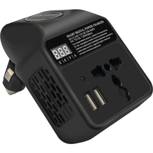 Modeified sine wave Inverter 12/24V to 220V Vehicle Socket Charger Power Converter Vehicle Inverter 120W