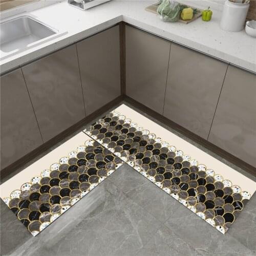 Moden Stripe Kichen Mat Carpets for Living room Area Rugs Bedroom Outdoor Entrance Doormat Non-slip Geometric Bathroom Mats