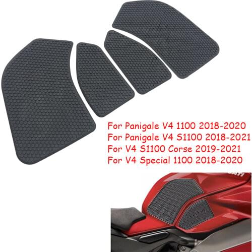 Motorcycle Gas Tank Side Grip Traction Knee Protector Sticker Anti Slip Pad For Ducati V4 1100 S1100 Corse Special 2018-2020