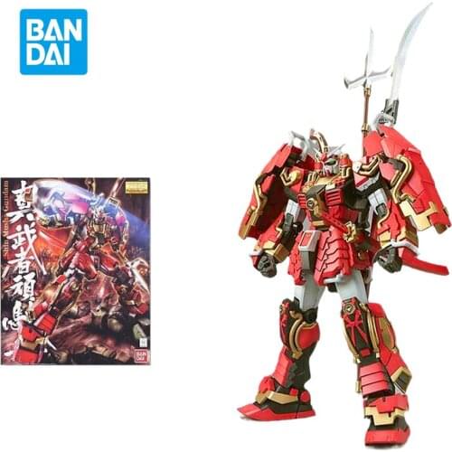 Bandai Gundam Model Kit Assemble Figure MG 1/100 Shin Musha Gundam Anime Japanese Animation Action Dolls Gift Childrens Toys