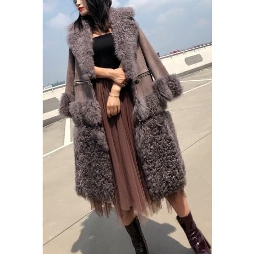 Super Quality Genuine Wool Fur Coat Autumn Winter 2020 Female Jacket Vintage Elegant Womens Coats Ropa Para Mujer Zjt1574