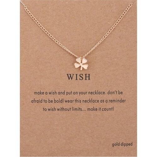 New charm fashion gold European and Korean four-leaf clover pendant alloy necklace ladies jewelry